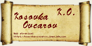 Kosovka Ovčarov vizit kartica